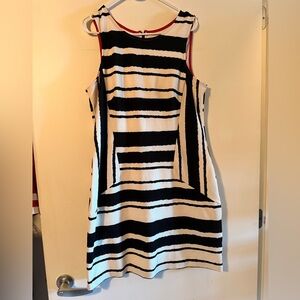 Kut from the Kloth Black and White Geometric Mini Dress